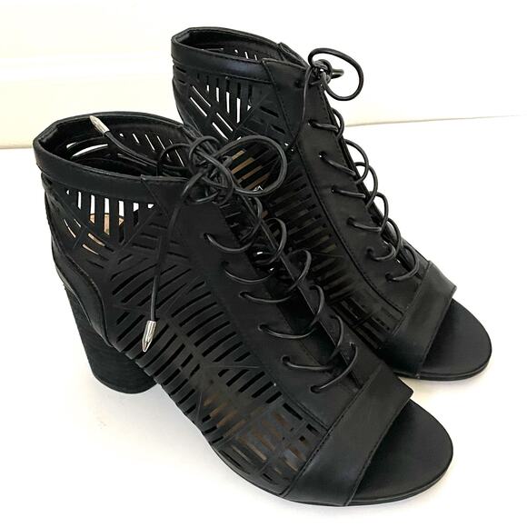 Sam Edelman Rocco Heeled Sandals Booties Black Size 7.5 - Picture 1 of 10